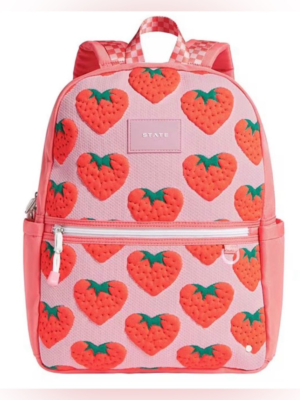 STATE Kids Pink Strawberry Pattern Backpack